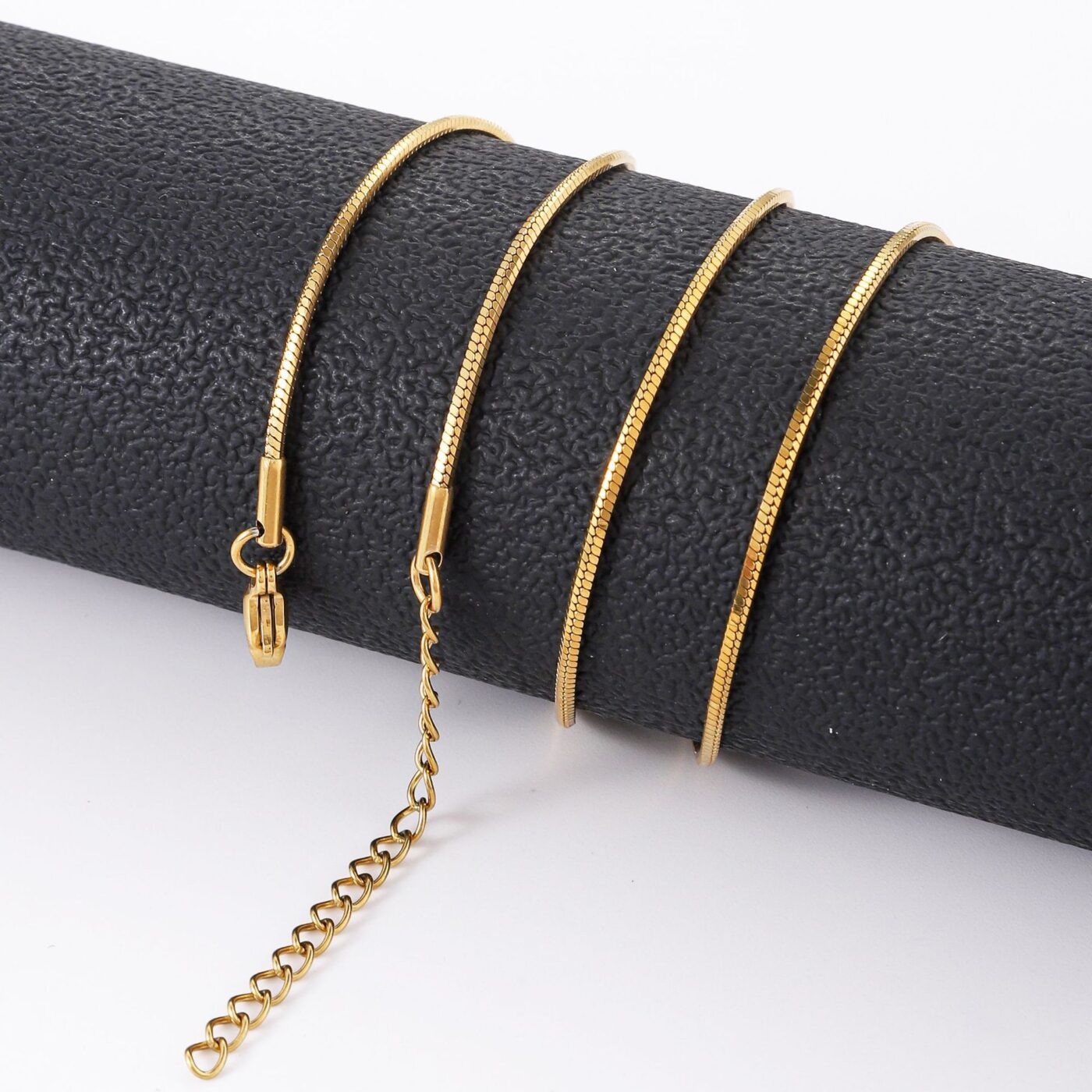 Simple Stainless Steel Snake Chain 18K Gold Plated Wholesale 3 2