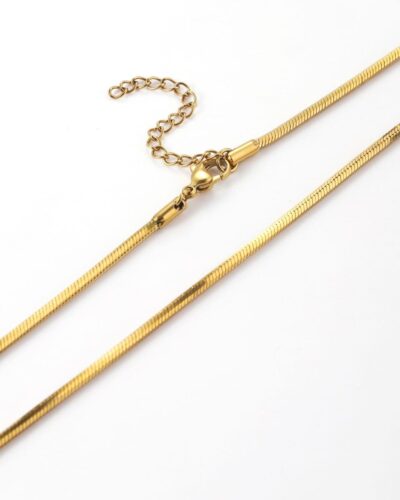 Simple Stainless Steel Snake Chain 18K Gold Plated Wholesale 4