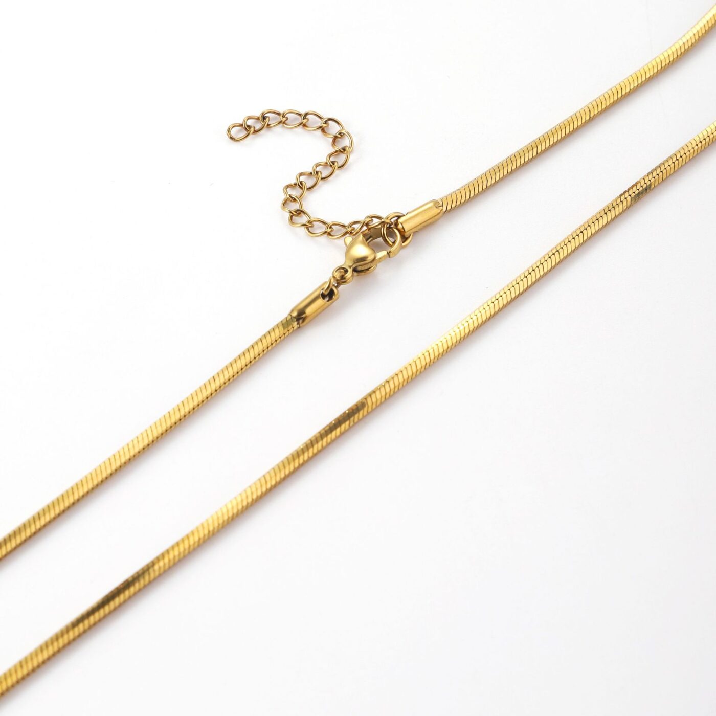 Simple Stainless Steel Snake Chain 18K Gold Plated Wholesale 5