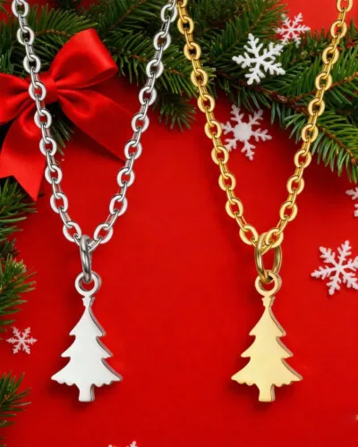 Simple Unisex Stainless Steel Necklace for Christmas