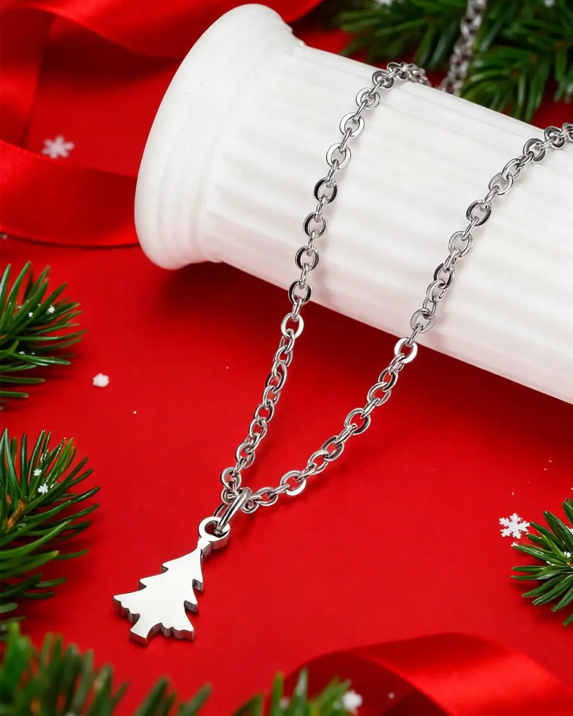 Simple Unisex Stainless Steel Necklace for Christmas 6