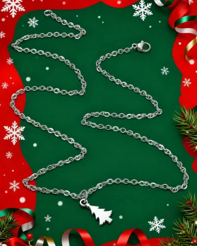 Simple Unisex Stainless Steel Necklace for Christmas 7