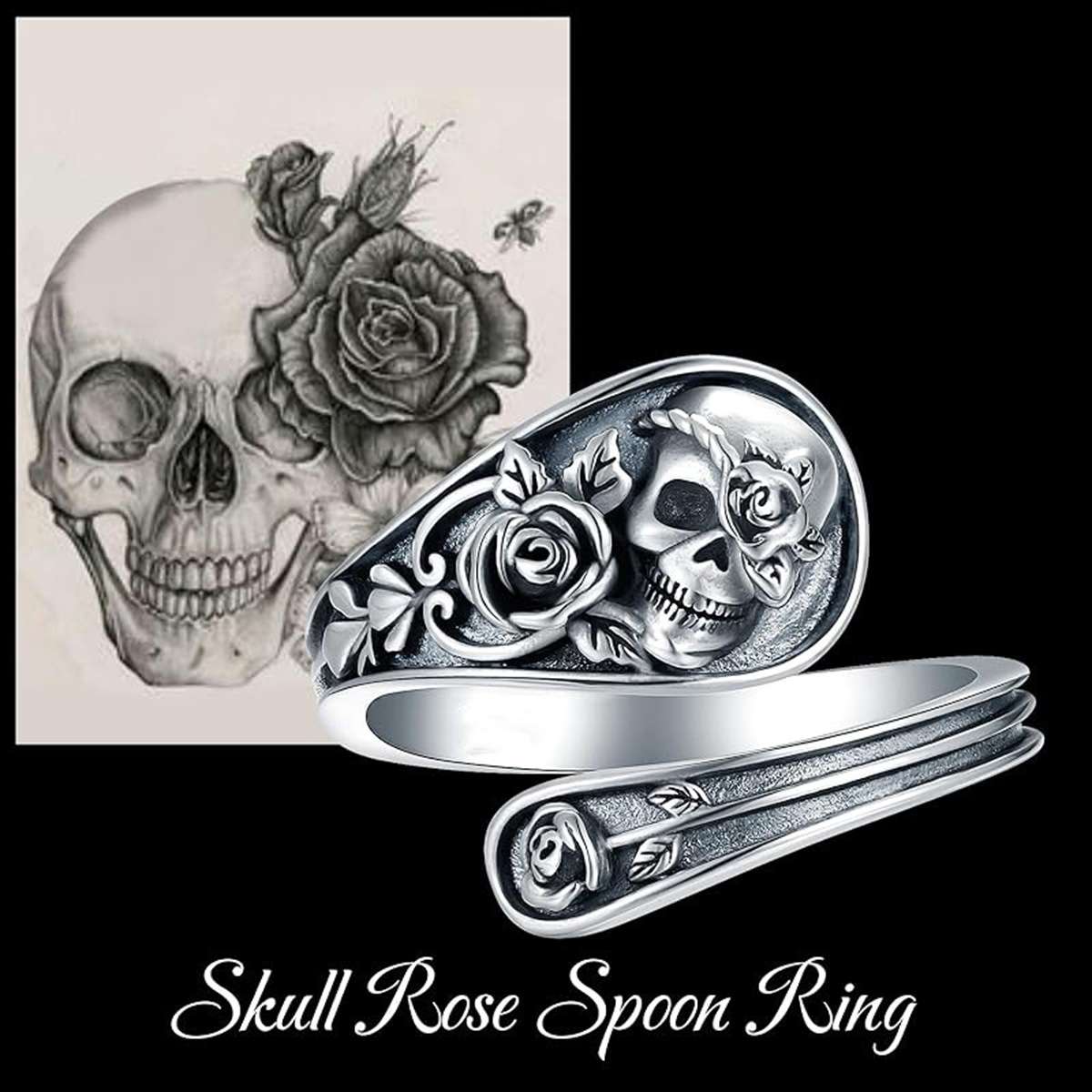 Skull Fashion Ring with Vintage Design
