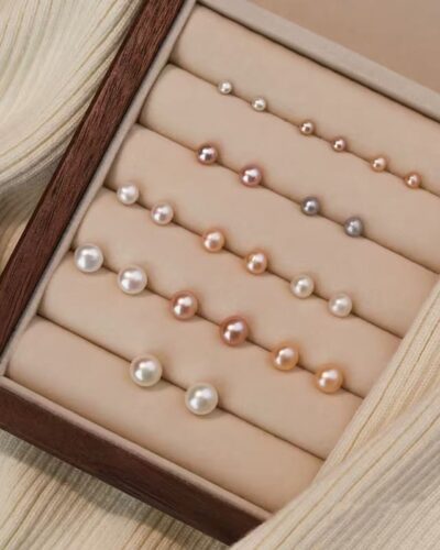 Small Gorgeous White Purple Pink Freshwater Pearl Studs