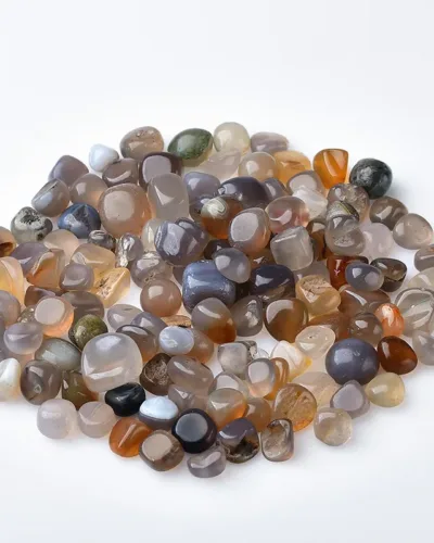 Small Gray Agate Chip Stones Home Decor