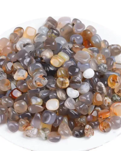 Small Gray Agate Chip Stones Home Decor