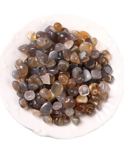 Small Gray Agate Chip Stones Home Decor