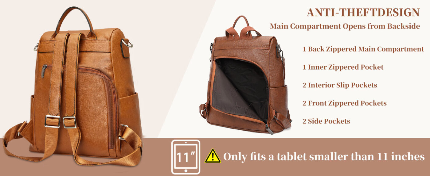 Soft Leather Backpack Purses for Women 13