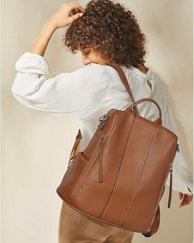 Alternative view of Soft Genuine Leather Backpack Purses for Women Satchel Shoulder Bag