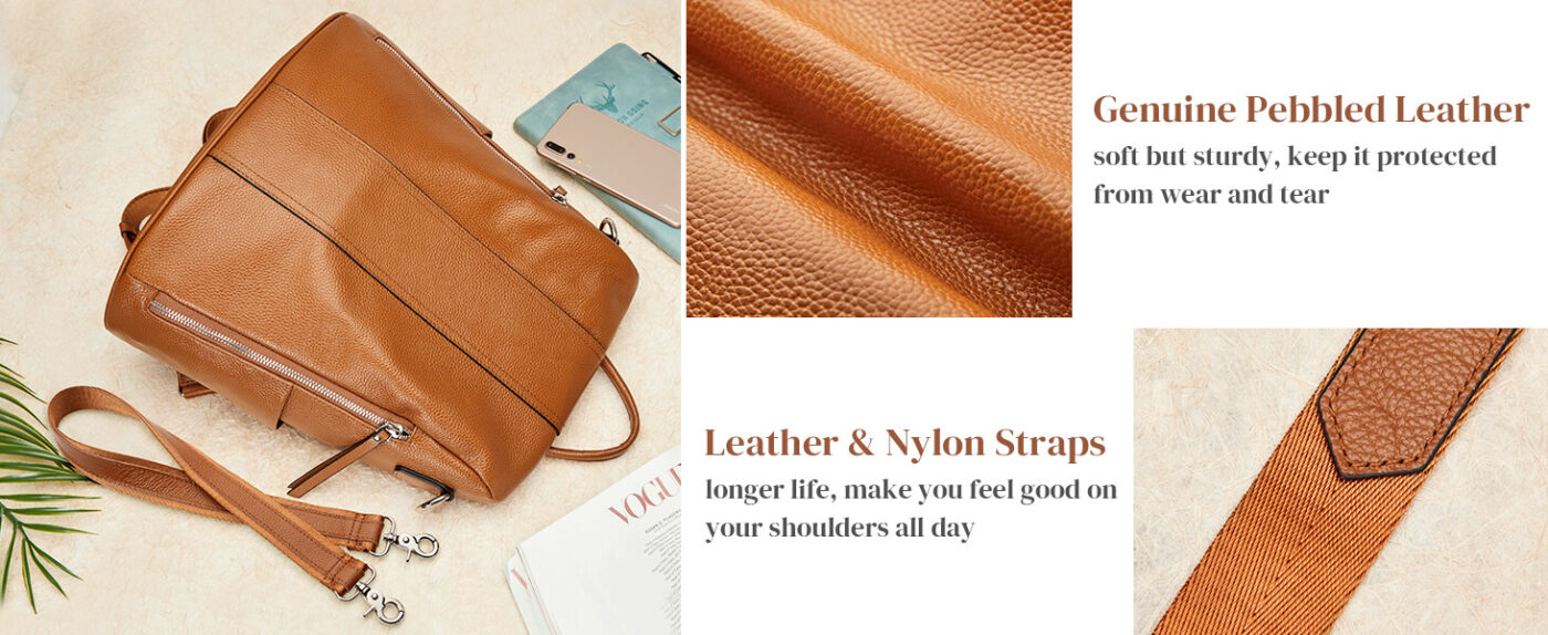 Soft Leather Backpack Purses for Women 8