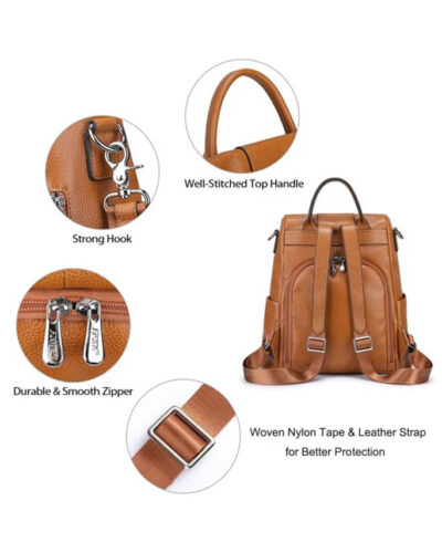 Soft Leather Backpack Purses for Women 9