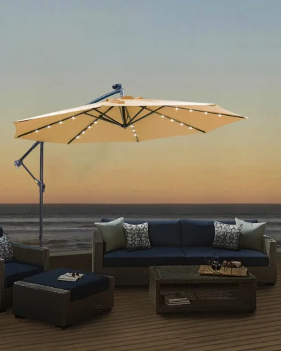 Solar LED Patio Outdoor Umbrella with Lights 7