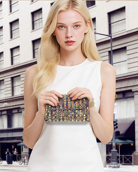 Sparkling Rhinestone Evening Clutch Purse Ladies Handbags - Image 2