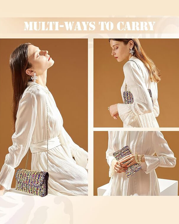 Sparkling Rhinestone Evening Clutch Purse Ladies Handbags - Image 3