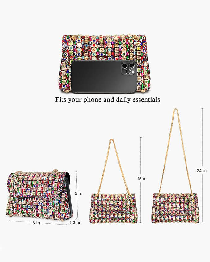 Sparkling Rhinestone Evening Clutch Purse Ladies Handbags - Image 5