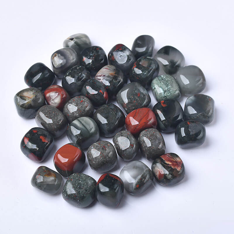 Square African Bloodstone Tumbling Rocks Wholesale