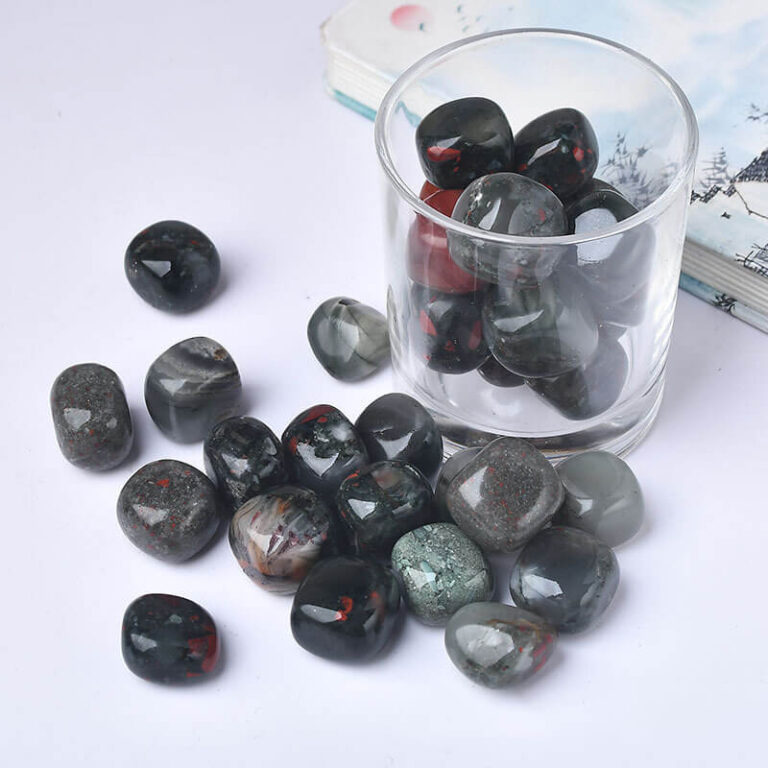 Square African Bloodstone Tumbling Rocks Wholesale
