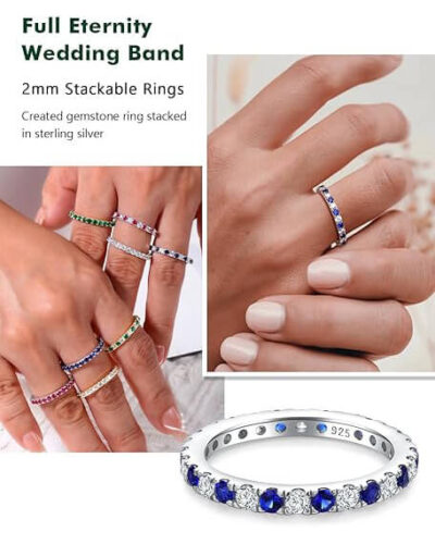 Stackable Birthstone Engagement Rings 12