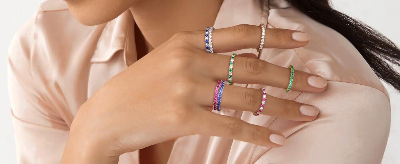 Stackable Birthstone Engagement Rings 2