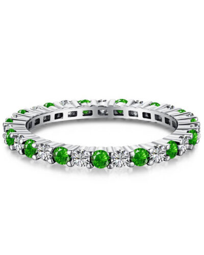 Stacking May Birthstone Ring 925 Sterling Silver 1