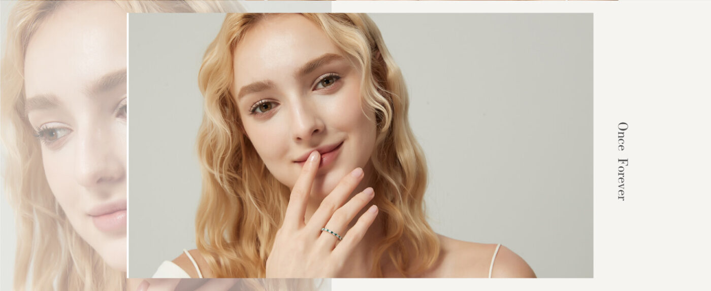 Stacking May Birthstone Ring 925 Sterling Silver 10