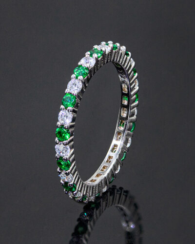 Stacking May Birthstone Ring 925 Sterling Silver 2