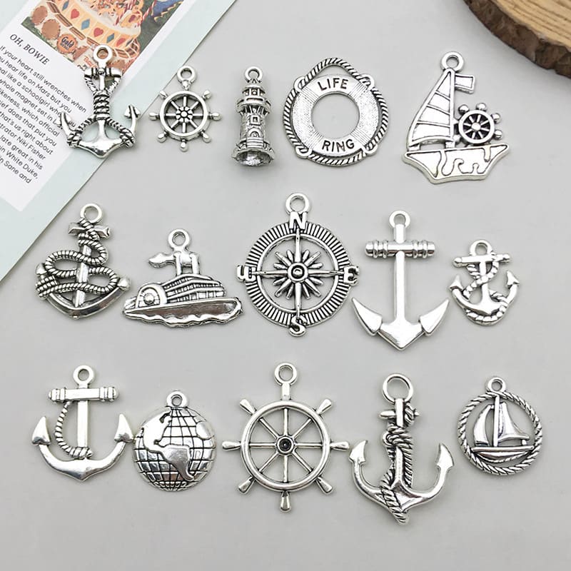 Stainless Steel Nautical Anchor Charms for Jewelry Making