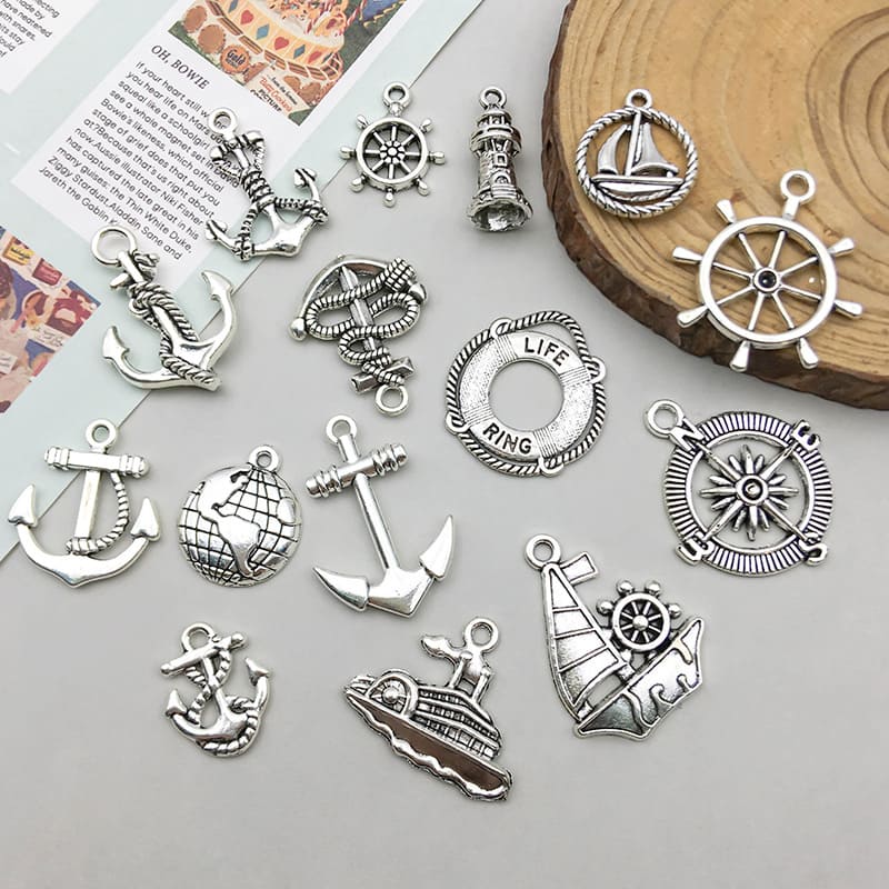 Stainless Steel Nautical Anchor Charms for Jewelry Making