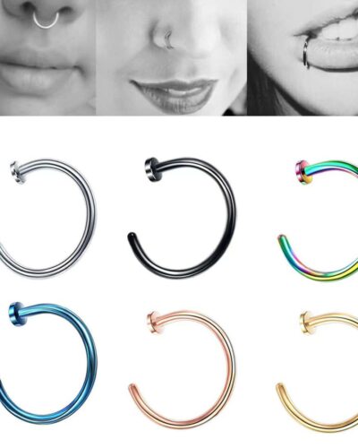 Stainless Steel Nose Rings with Multicolor Wholesale
