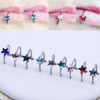 Star Shaped Stainless Steel Lip Ring Wholasale