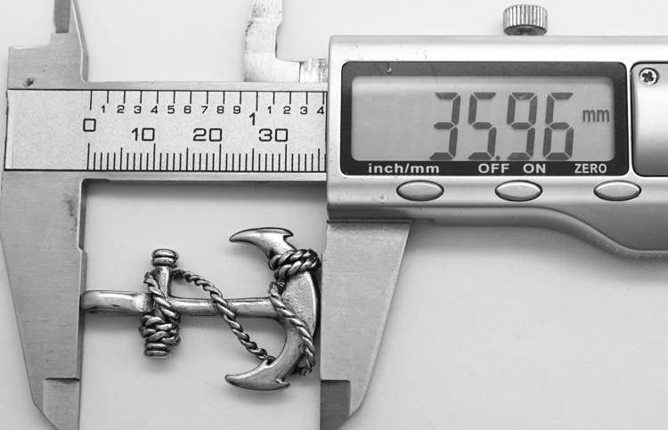 Statement Stainless Steel Anchor Pendant Necklace for Men 7