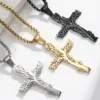 Statement Stainless Steel Tree of Life Cross Necklace