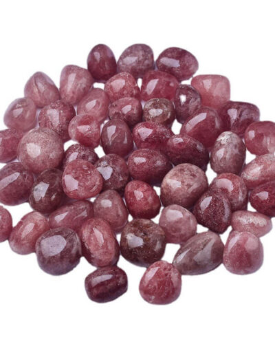 Pink Strawberry Quartz Tumbled Crystals