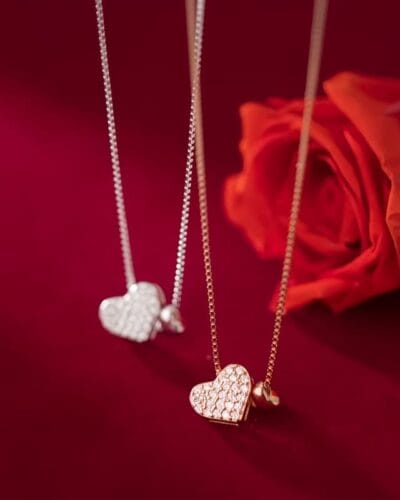 Sweet Double Heart Necklace Stainless Steel Daily Wear 7