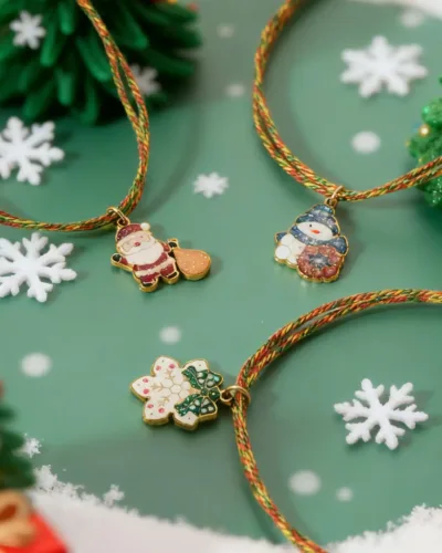 Sweet Stainless Steel Pendant Christmas Loom Bracelets