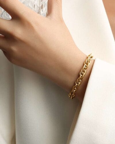 Three Interlocking Stainless Steel Choker Necklace 5