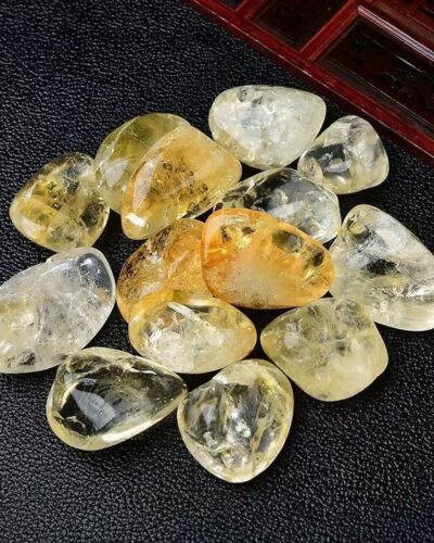 Transparent Brazil Yellow Citrine Polished Rocks Bulk