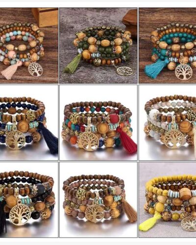 Alternativní pohled na Tree of Life Pendant Bohemian Stackable Bracelet