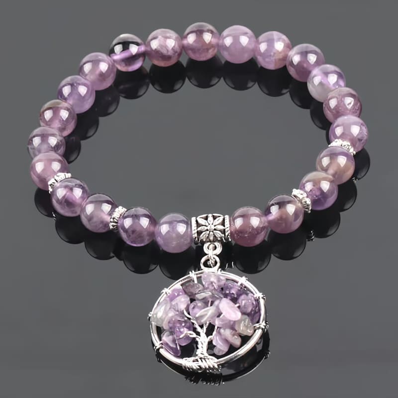 Tree of Life Purple Amethyst Bracelet Wholesale