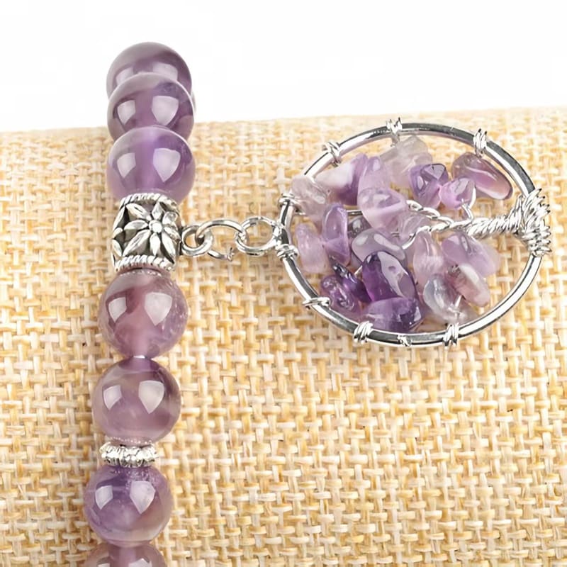 Tree of Life Purple Amethyst Bracelet Wholesale