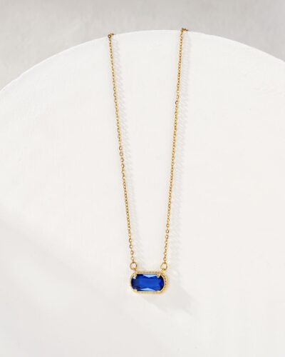 Trendy Women Geometric Zircon Birthstone Necklace Wholesale