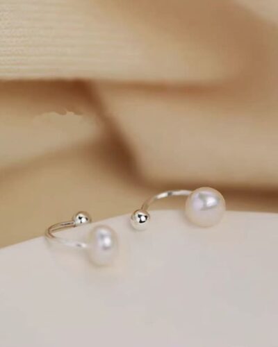 U-Shaped Helix Freshwater Pearl Piercing Stud Earrings
