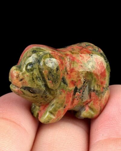 Natural Gemstone Carved Rock Animals Pig 1 Pcs