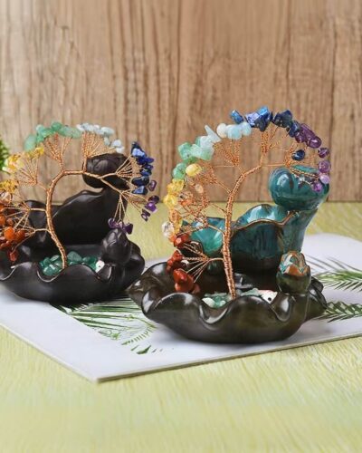 Unique Crushed Stone Chakra Crystal Tree of Life