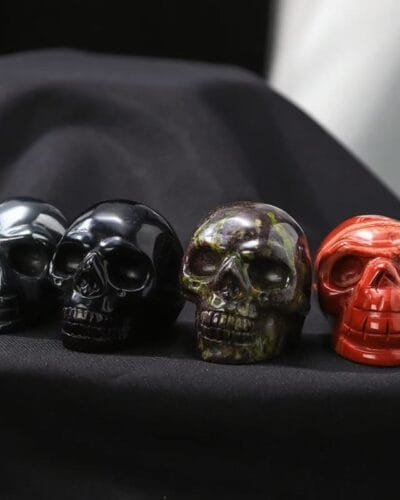 Unique Genuine Carved Crystal Skull Festival Decor 3