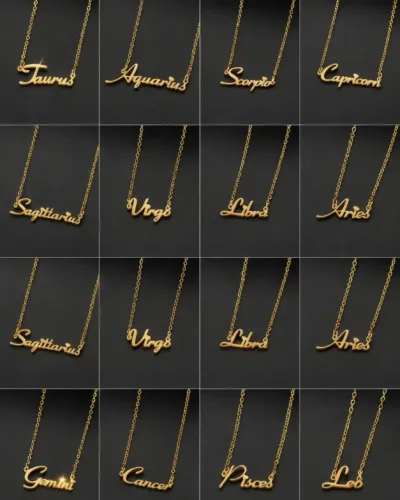 Unisex Stainless Steel Constellation Pendant Necklace