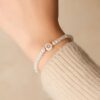 Versatile A-Z Letter Beaded Pearl Bracelet for Women