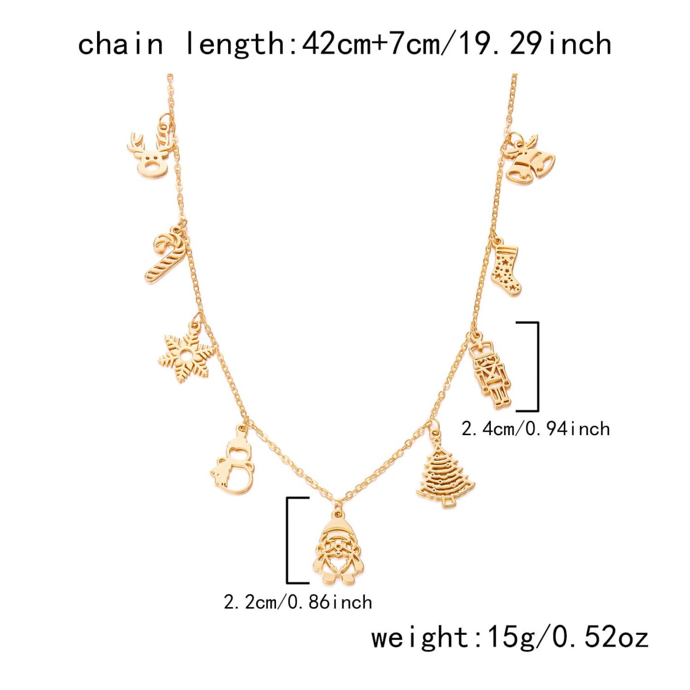 Versatile Christmas Charm Necklace Enamel Xmas Wreath