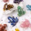 Versatile Crystal Chips Carvings Frog Ornament