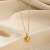 Versatile Gold Plated Heart Pendant Necklace 1
